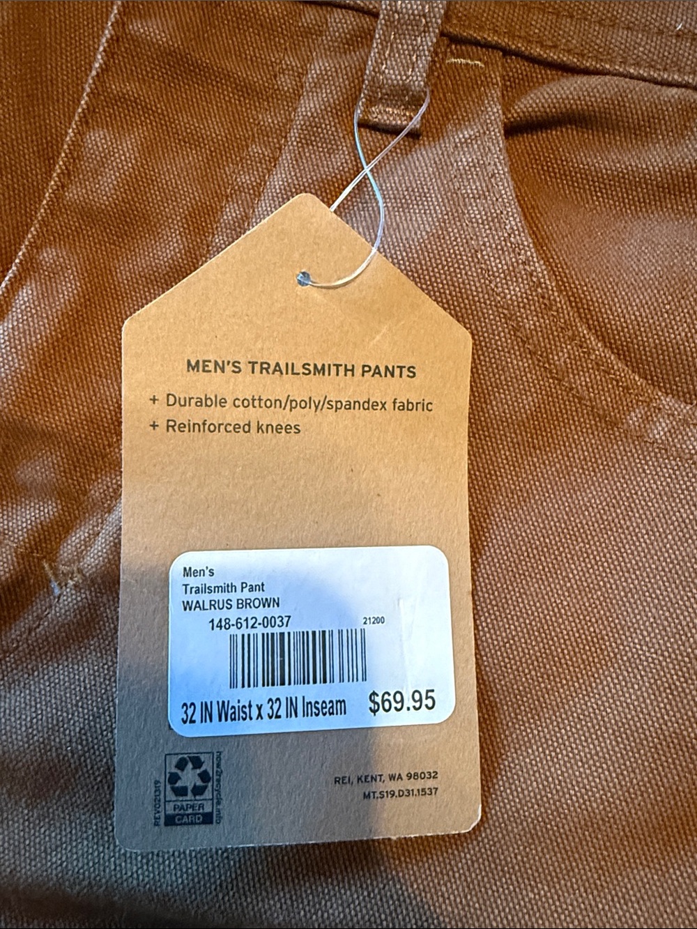REI Men's Trailsmith Cargo Pants - Walrus Brown